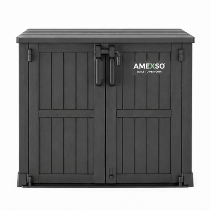 AMEXSO 36 Cu. Ft. Outdoor Resin Storage Shed with Double Doors